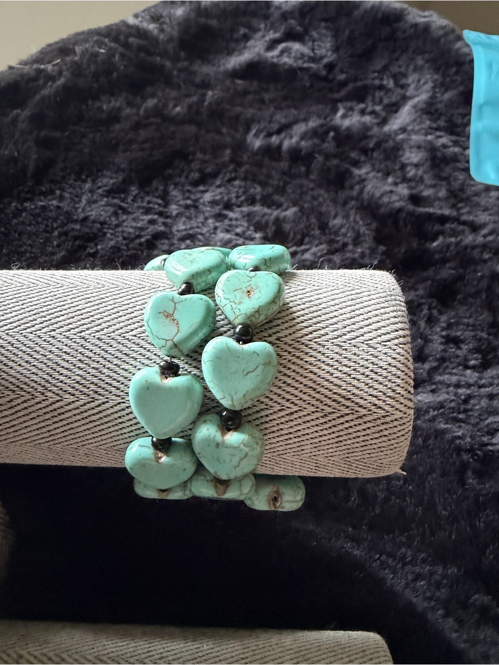 Turquoise Heart Wrap Bracelet - Turquoise Women's Jewelry